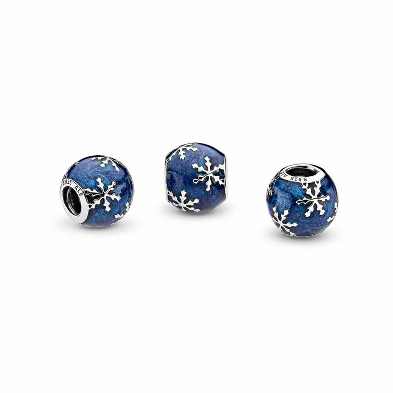 Pandora Wintry Delight Charm Ireland - Sterling Silver/Enamel/Blue - 623109PHI